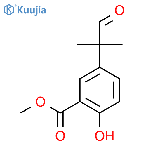 methyl 2-hydroxy-5-(2-methyl-1-oxopropan-2-yl)benzoate structure