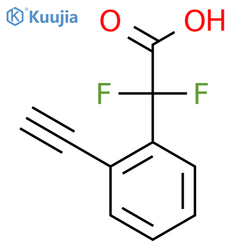 2-(2-ethynylphenyl)-2,2-difluoroacetic acid structure