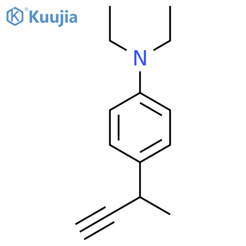 4-(but-3-yn-2-yl)-N,N-diethylaniline structure