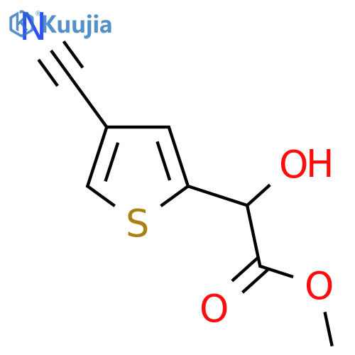 methyl 2-(4-cyanothiophen-2-yl)-2-hydroxyacetate structure
