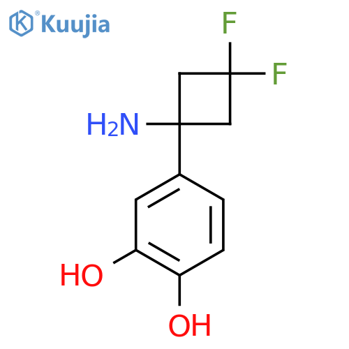 4-(1-amino-3,3-difluorocyclobutyl)benzene-1,2-diol structure