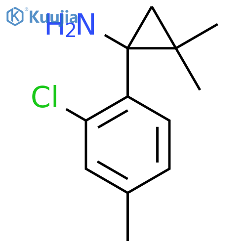 1-(2-Chloro-4-methylphenyl)-2,2-dimethylcyclopropan-1-amine structure