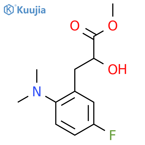methyl 3-2-(dimethylamino)-5-fluorophenyl-2-hydroxypropanoate structure