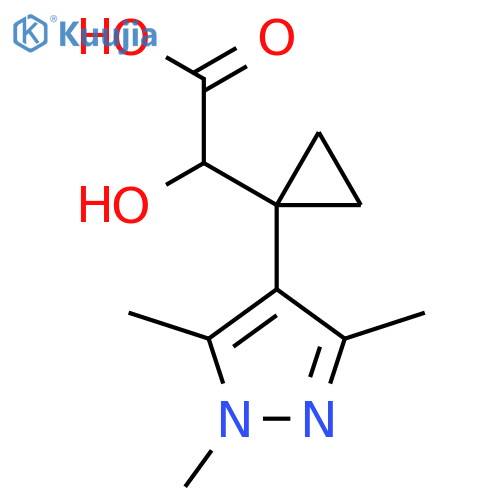 2-hydroxy-2-1-(trimethyl-1H-pyrazol-4-yl)cyclopropylacetic acid structure