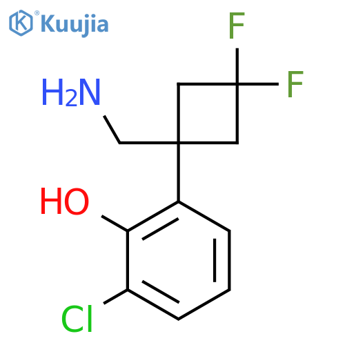 2-1-(aminomethyl)-3,3-difluorocyclobutyl-6-chlorophenol structure