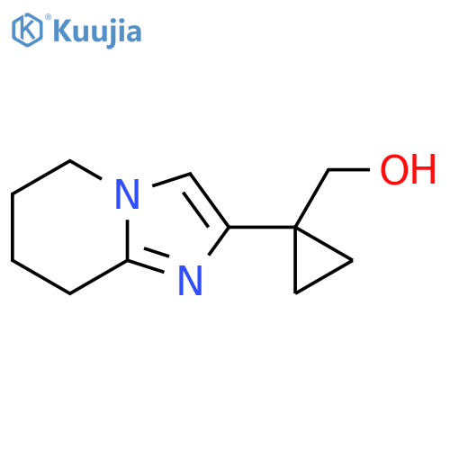 (1-{5H,6H,7H,8H-imidazo1,2-apyridin-2-yl}cyclopropyl)methanol structure