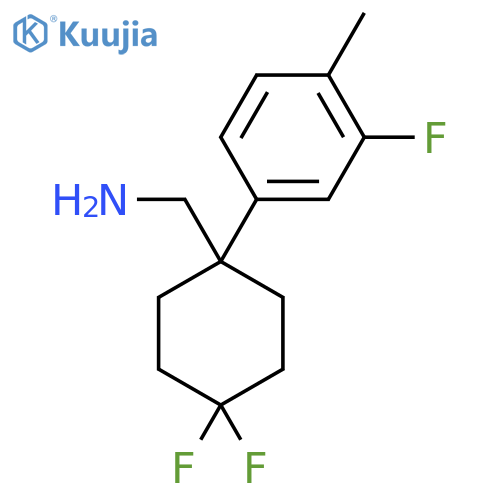 4,4-difluoro-1-(3-fluoro-4-methylphenyl)cyclohexylmethanamine structure