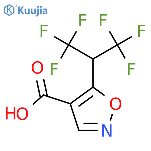 5-(1,1,1,3,3,3-hexafluoropropan-2-yl)-1,2-oxazole-4-carboxylic acid structure
