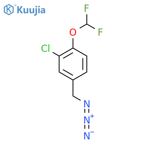 4-(azidomethyl)-2-chloro-1-(difluoromethoxy)benzene structure