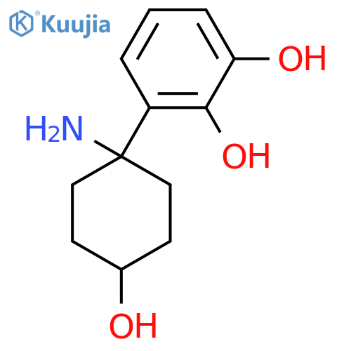 3-(1-amino-4-hydroxycyclohexyl)benzene-1,2-diol structure