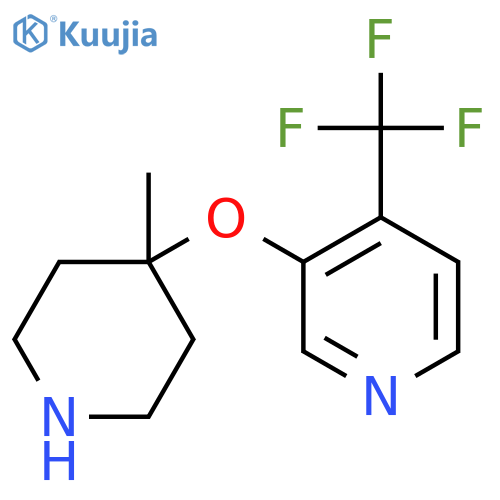 3-(4-methylpiperidin-4-yl)oxy-4-(trifluoromethyl)pyridine structure