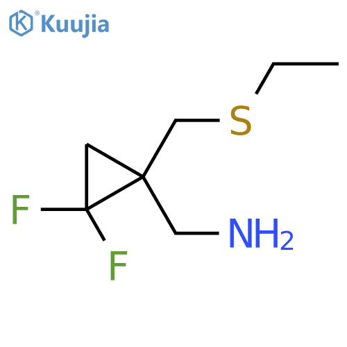 {1-[(Ethylsulfanyl)methyl]-2,2-difluorocyclopropyl}methanamine structure