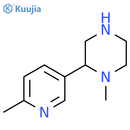 1-methyl-2-(6-methylpyridin-3-yl)piperazine structure