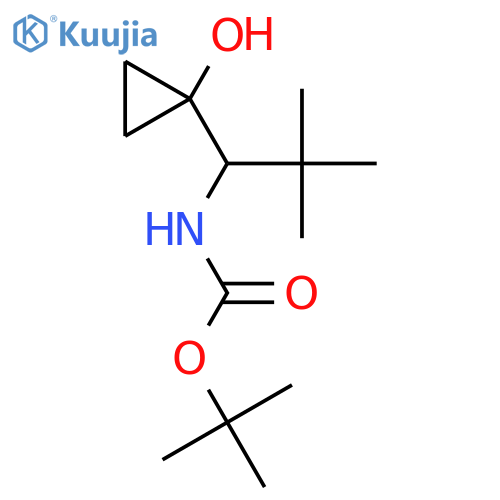 tert-butyl N-1-(1-hydroxycyclopropyl)-2,2-dimethylpropylcarbamate structure
