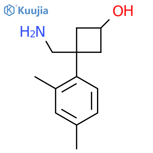3-(aminomethyl)-3-(2,4-dimethylphenyl)cyclobutan-1-ol structure
