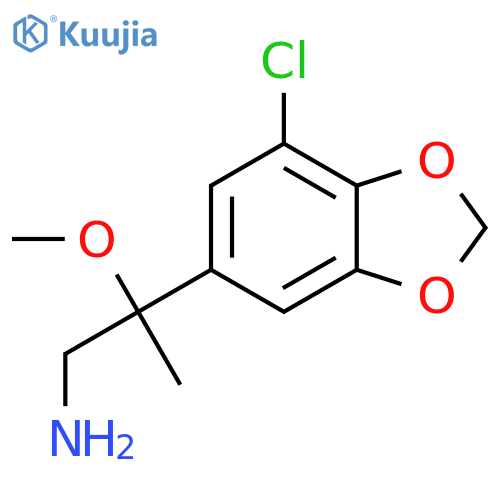 2-(7-chloro-1,3-dioxaindan-5-yl)-2-methoxypropan-1-amine structure