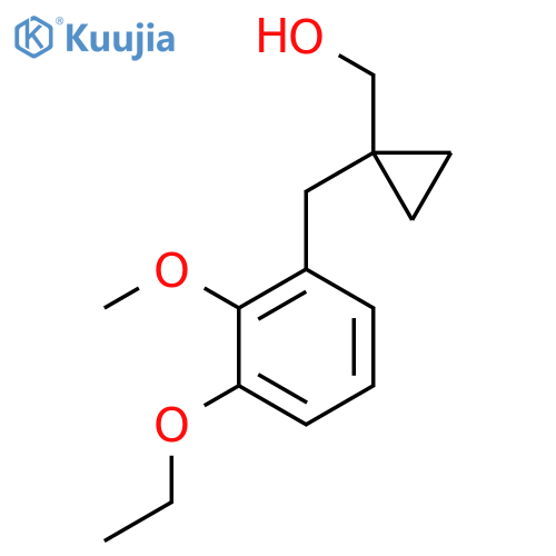 {1-(3-ethoxy-2-methoxyphenyl)methylcyclopropyl}methanol structure