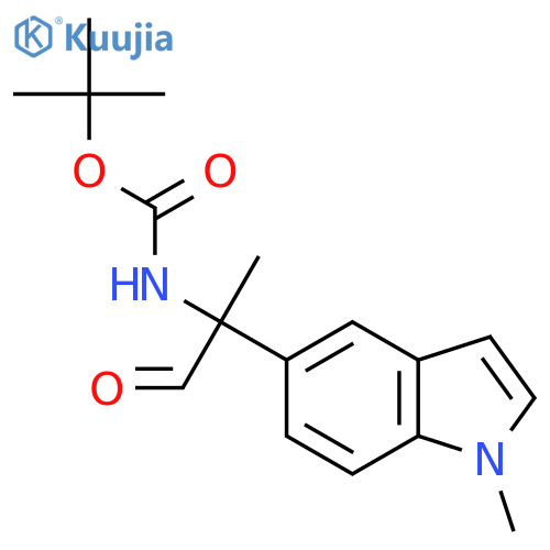 tert-butyl N-2-(1-methyl-1H-indol-5-yl)-1-oxopropan-2-ylcarbamate structure