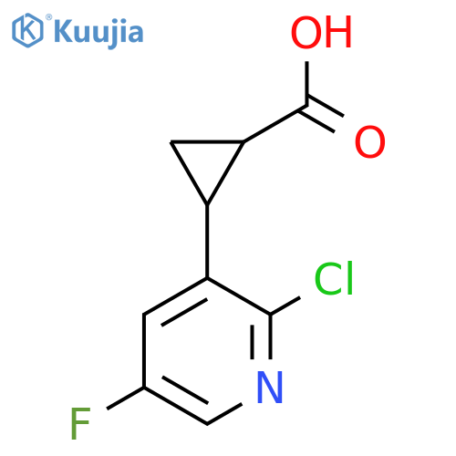 2-(2-chloro-5-fluoropyridin-3-yl)cyclopropane-1-carboxylic acid structure