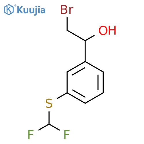 2-bromo-1-{3-(difluoromethyl)sulfanylphenyl}ethan-1-ol structure