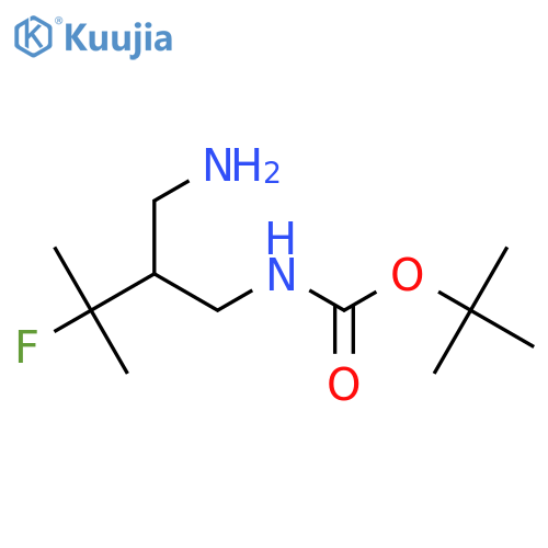 tert-butyl N-2-(aminomethyl)-3-fluoro-3-methylbutylcarbamate structure