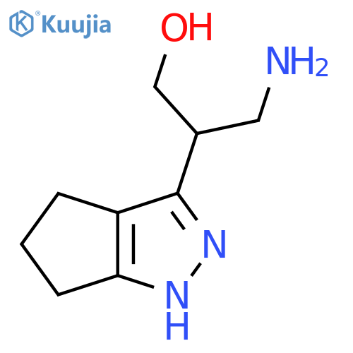 3-amino-2-{1H,4H,5H,6H-cyclopentacpyrazol-3-yl}propan-1-ol structure