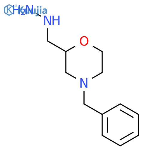 4-Benzyl-2-(hydrazinylmethyl)morpholine structure