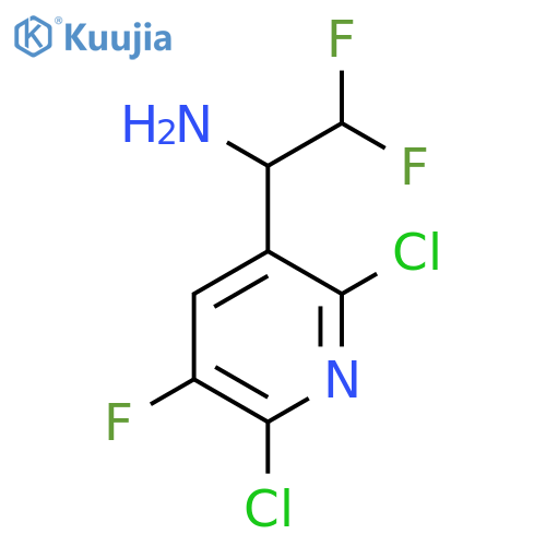 1-(2,6-dichloro-5-fluoropyridin-3-yl)-2,2-difluoroethan-1-amine structure
