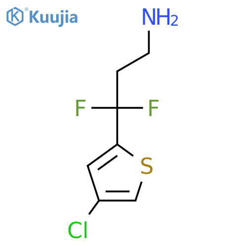 3-(4-chlorothiophen-2-yl)-3,3-difluoropropan-1-amine structure