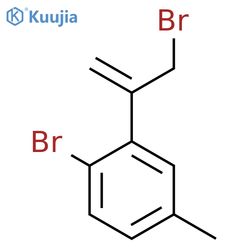 1-bromo-2-(3-bromoprop-1-en-2-yl)-4-methylbenzene structure