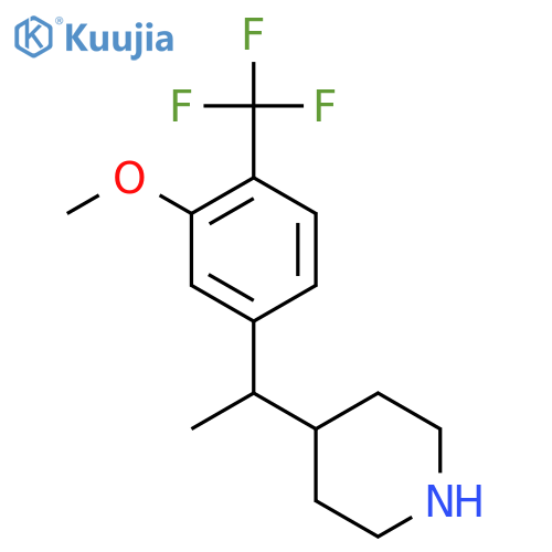 4-{1-3-methoxy-4-(trifluoromethyl)phenylethyl}piperidine structure