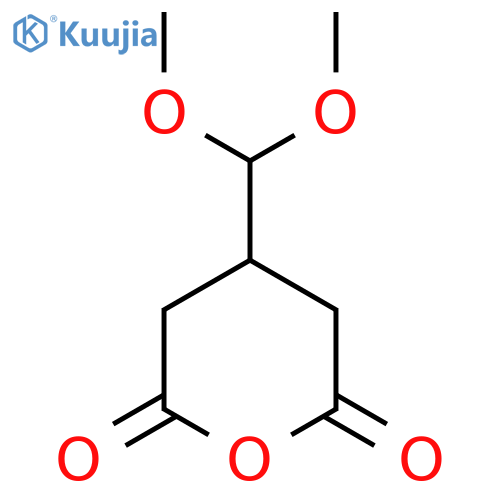 4-(dimethoxymethyl)oxane-2,6-dione structure