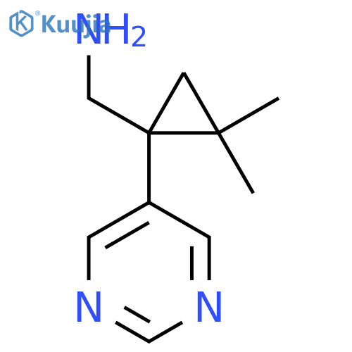 2,2-dimethyl-1-(pyrimidin-5-yl)cyclopropylmethanamine structure