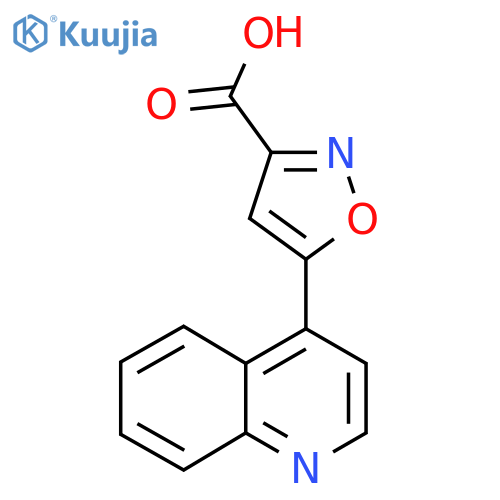 5-(quinolin-4-yl)-1,2-oxazole-3-carboxylic acid structure