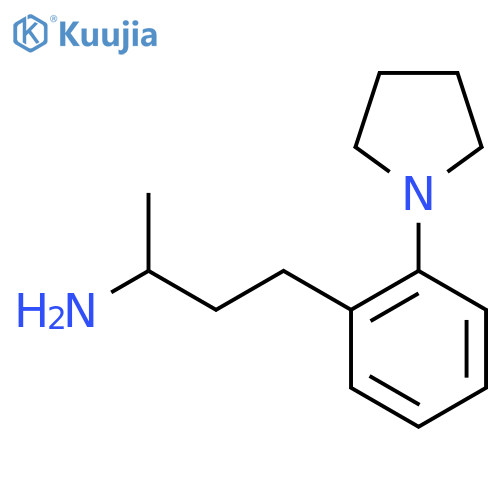 4-2-(pyrrolidin-1-yl)phenylbutan-2-amine structure