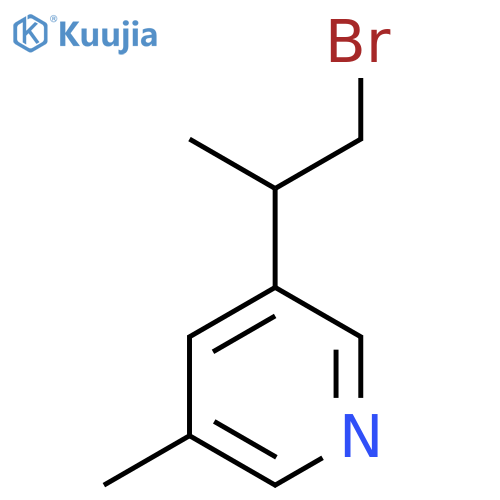 3-(1-bromopropan-2-yl)-5-methylpyridine structure