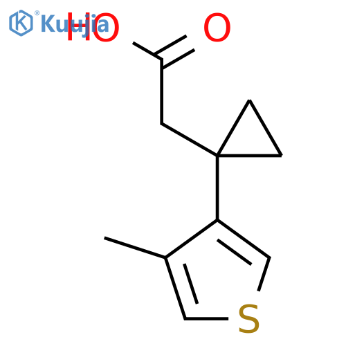 2-1-(4-methylthiophen-3-yl)cyclopropylacetic acid structure