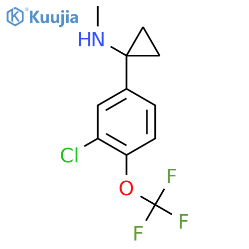 1-3-chloro-4-(trifluoromethoxy)phenyl-N-methylcyclopropan-1-amine structure