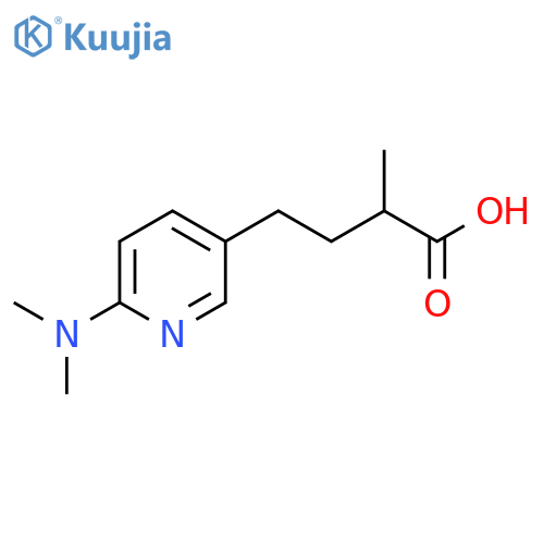 4-6-(dimethylamino)pyridin-3-yl-2-methylbutanoic acid structure