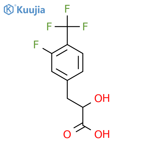 3-3-fluoro-4-(trifluoromethyl)phenyl-2-hydroxypropanoic acid structure