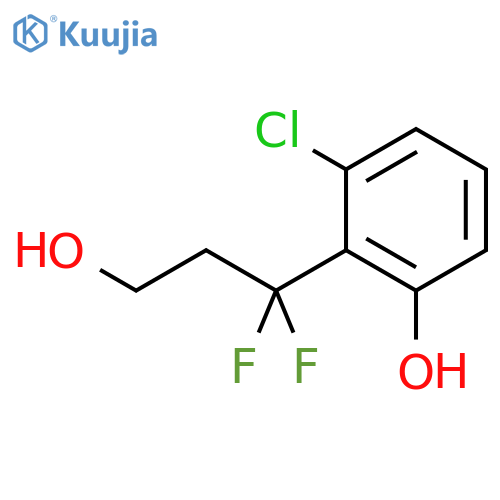 3-chloro-2-(1,1-difluoro-3-hydroxypropyl)phenol structure