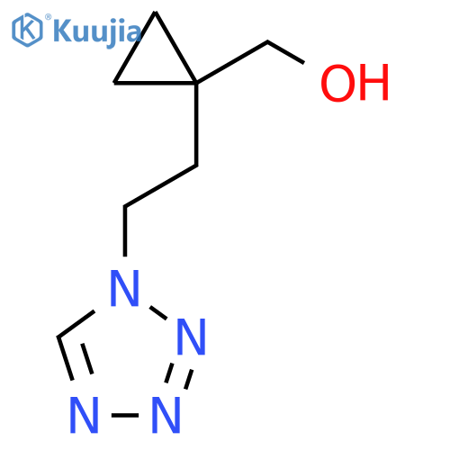 {1-2-(1H-1,2,3,4-tetrazol-1-yl)ethylcyclopropyl}methanol structure