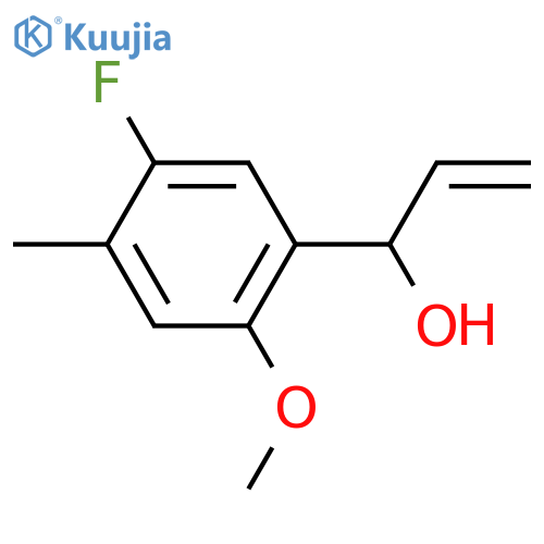 1-(5-fluoro-2-methoxy-4-methylphenyl)prop-2-en-1-ol structure