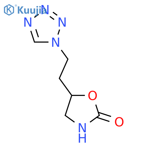 5-2-(1H-1,2,3,4-tetrazol-1-yl)ethyl-1,3-oxazolidin-2-one structure