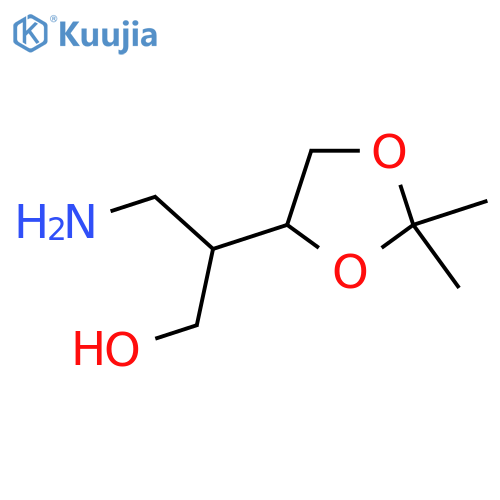 3-amino-2-(2,2-dimethyl-1,3-dioxolan-4-yl)propan-1-ol structure