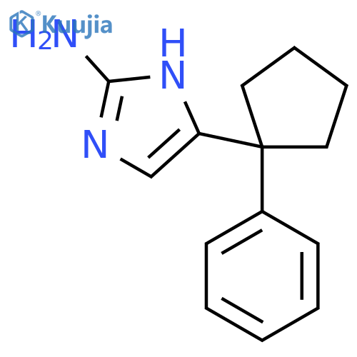 5-(1-phenylcyclopentyl)-1H-imidazol-2-amine structure