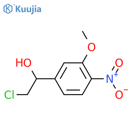 2-chloro-1-(3-methoxy-4-nitrophenyl)ethan-1-ol structure