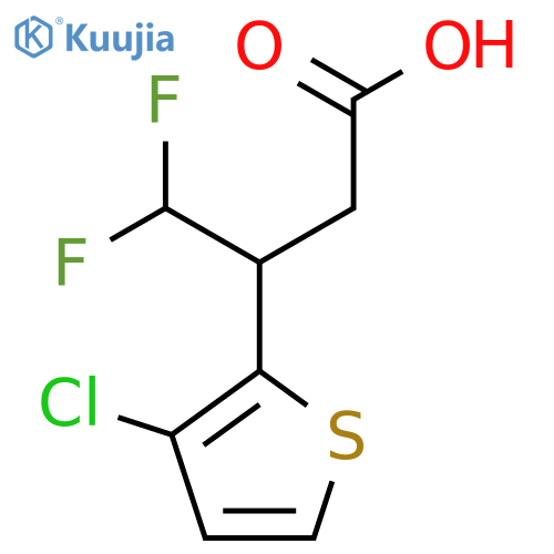 3-(3-Chlorothiophen-2-yl)-4,4-difluorobutanoic acid structure