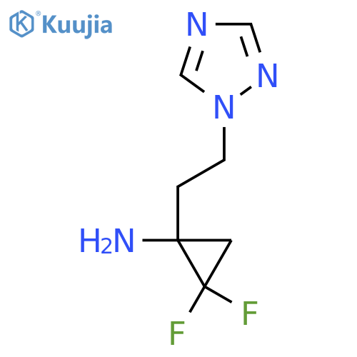 2,2-difluoro-1-2-(1H-1,2,4-triazol-1-yl)ethylcyclopropan-1-amine structure