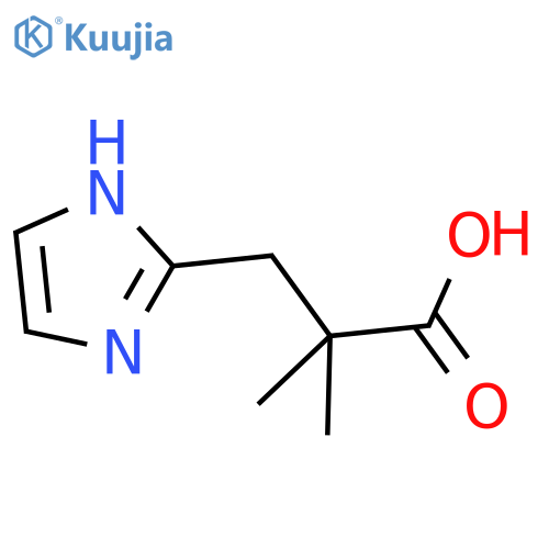 3-(1H-imidazol-2-yl)-2,2-dimethylpropanoic acid structure